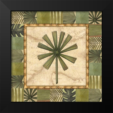 Tropical Leaf II Black Modern Wood Framed Art Print by Audrey, Charlene