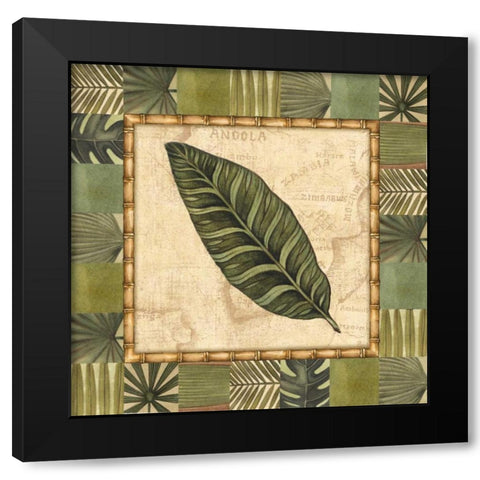 Tropical Leaf III Black Modern Wood Framed Art Print with Double Matting by Audrey, Charlene