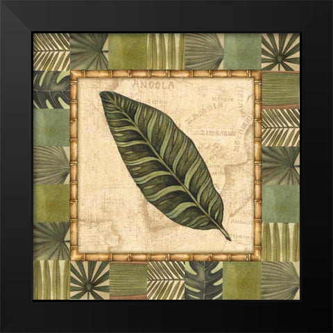Tropical Leaf III Black Modern Wood Framed Art Print by Audrey, Charlene