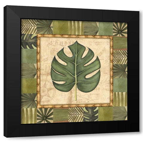 Tropical Leaf IV Black Modern Wood Framed Art Print with Double Matting by Audrey, Charlene