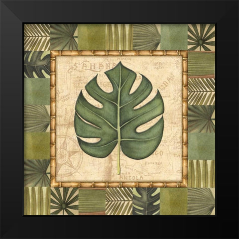 Tropical Leaf IV Black Modern Wood Framed Art Print by Audrey, Charlene