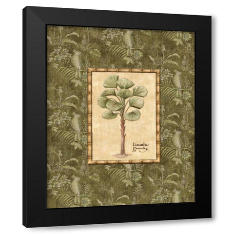 Vintage Palm I Black Modern Wood Framed Art Print with Double Matting by Audrey, Charlene