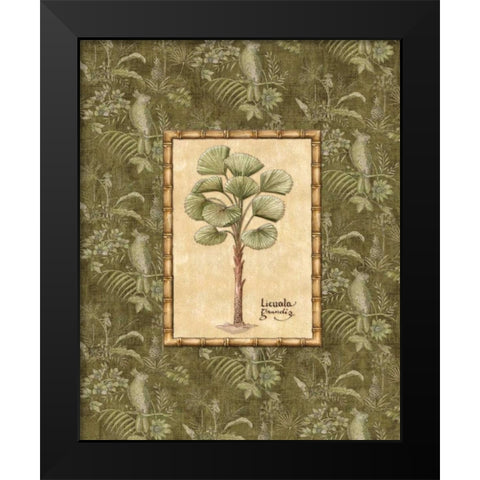 Vintage Palm I Black Modern Wood Framed Art Print by Audrey, Charlene