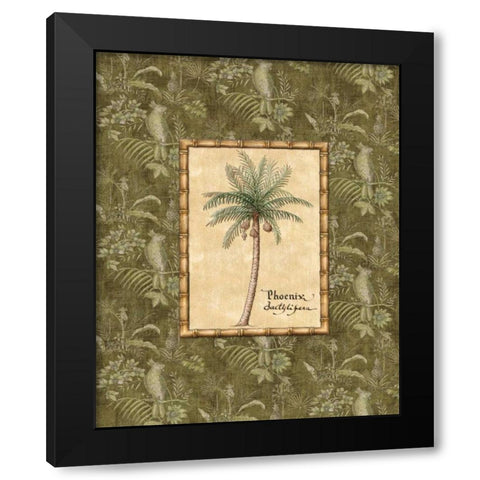Vintage Palm II Black Modern Wood Framed Art Print by Audrey, Charlene