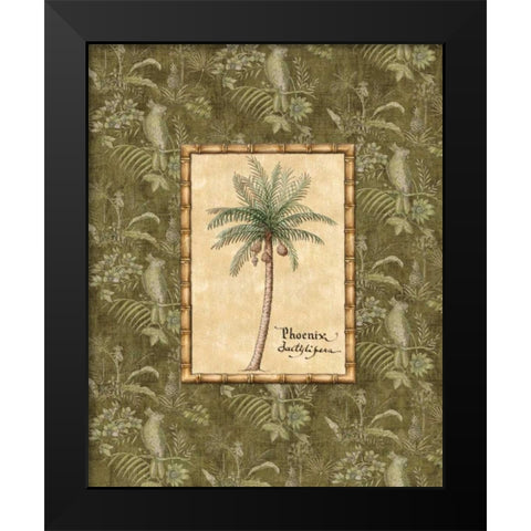 Vintage Palm II Black Modern Wood Framed Art Print by Audrey, Charlene