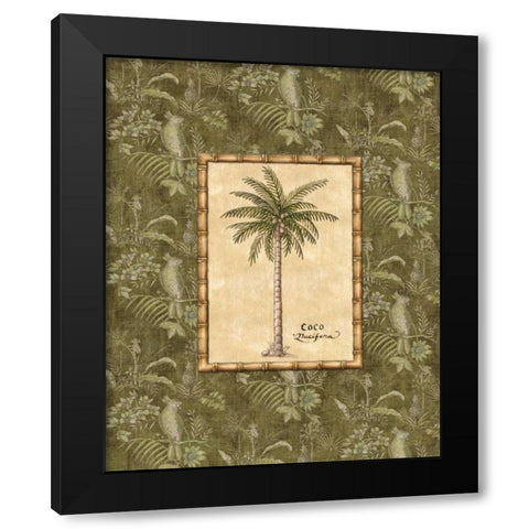 Vintage Palm III Black Modern Wood Framed Art Print by Audrey, Charlene