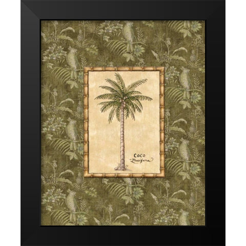 Vintage Palm III Black Modern Wood Framed Art Print by Audrey, Charlene