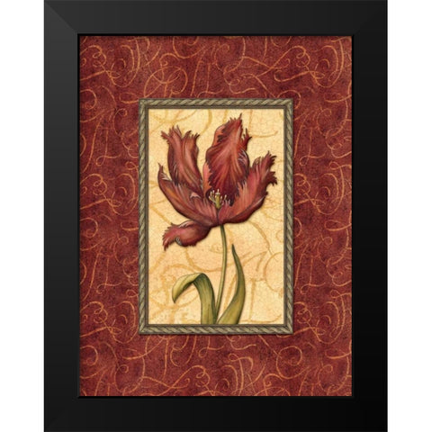 Red Passion III Black Modern Wood Framed Art Print by Audrey, Charlene