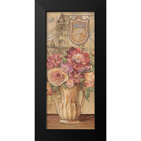 Bouquet from England Black Modern Wood Framed Art Print by Audrey, Charlene