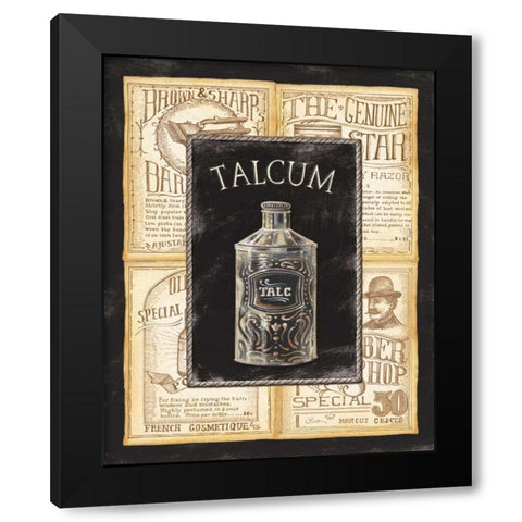 Grooming Talcum Black Modern Wood Framed Art Print with Double Matting by Audrey, Charlene
