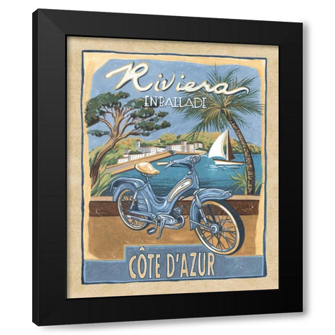 Riviera Black Modern Wood Framed Art Print with Double Matting by Audrey, Charlene