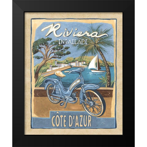 Riviera Black Modern Wood Framed Art Print by Audrey, Charlene