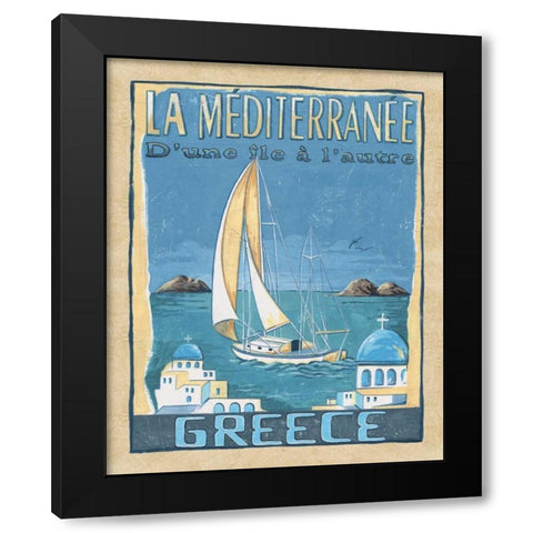 Greece Black Modern Wood Framed Art Print by Audrey, Charlene