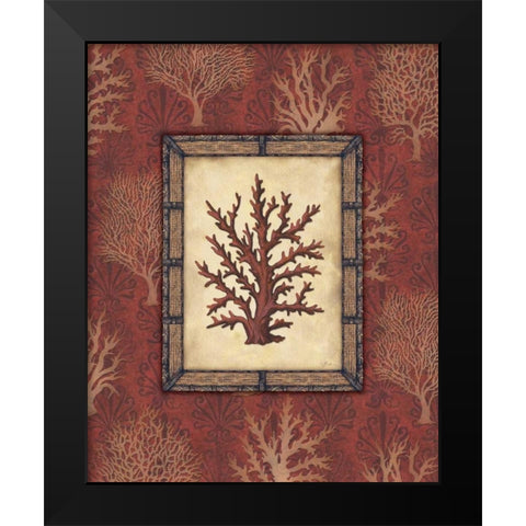 Red Coral II Black Modern Wood Framed Art Print by Audrey, Charlene