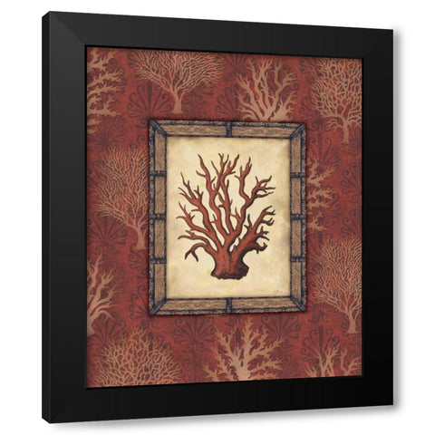 Red Coral III Black Modern Wood Framed Art Print by Audrey, Charlene