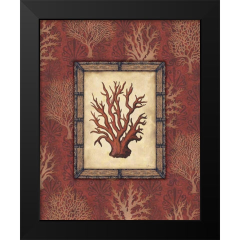 Red Coral III Black Modern Wood Framed Art Print by Audrey, Charlene