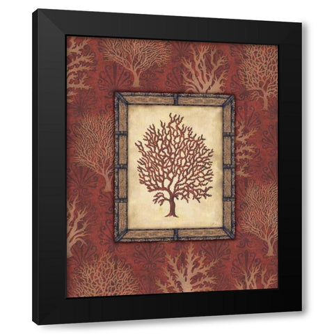 Red Coral IV Black Modern Wood Framed Art Print with Double Matting by Audrey, Charlene