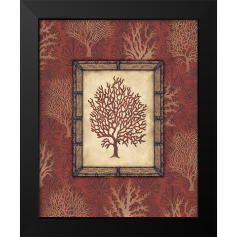Red Coral IV Black Modern Wood Framed Art Print by Audrey, Charlene