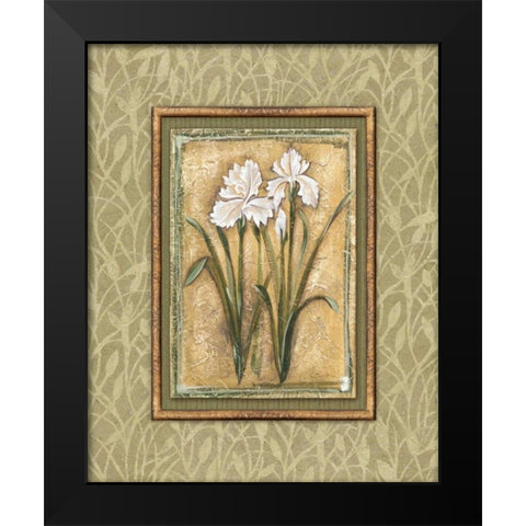 Peaceful Flowers I Black Modern Wood Framed Art Print by Audrey, Charlene