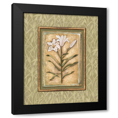 Peaceful Flowers II Black Modern Wood Framed Art Print with Double Matting by Audrey, Charlene