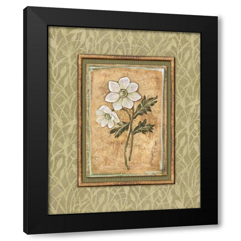 Peaceful Flowers III Black Modern Wood Framed Art Print by Audrey, Charlene