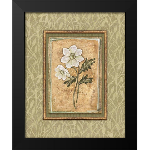 Peaceful Flowers III Black Modern Wood Framed Art Print by Audrey, Charlene