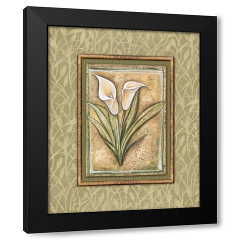 Peaceful Flowers IV Black Modern Wood Framed Art Print by Audrey, Charlene