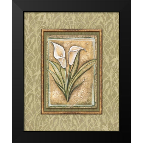 Peaceful Flowers IV Black Modern Wood Framed Art Print by Audrey, Charlene