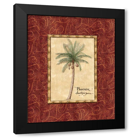 Red Passion Palm I Black Modern Wood Framed Art Print by Audrey, Charlene