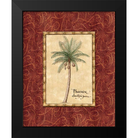 Red Passion Palm I Black Modern Wood Framed Art Print by Audrey, Charlene