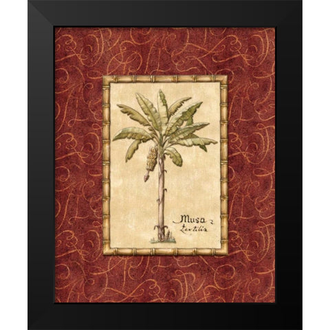Red Passion Palm II Black Modern Wood Framed Art Print by Audrey, Charlene