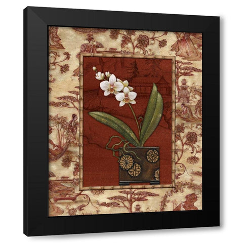 Osaca Floral II Black Modern Wood Framed Art Print with Double Matting by Audrey, Charlene
