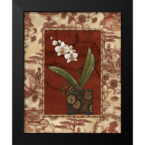 Osaca Floral II Black Modern Wood Framed Art Print by Audrey, Charlene