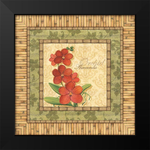 Bright Orchids I Black Modern Wood Framed Art Print by Audrey, Charlene