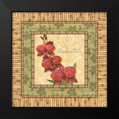 Bright Orchids III Black Modern Wood Framed Art Print by Audrey, Charlene