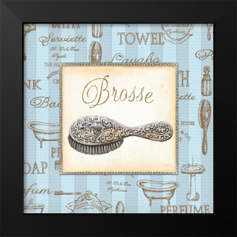 Bleu Beaute Feminine II Black Modern Wood Framed Art Print by Audrey, Charlene