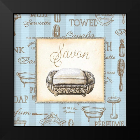 Bleu Beaute Feminine III Black Modern Wood Framed Art Print by Audrey, Charlene