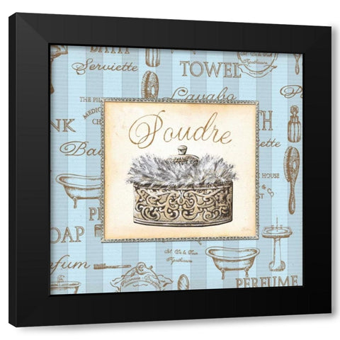 Bleu Beaute Feminine IV Black Modern Wood Framed Art Print with Double Matting by Audrey, Charlene