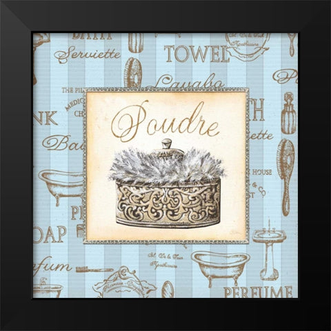 Bleu Beaute Feminine IV Black Modern Wood Framed Art Print by Audrey, Charlene