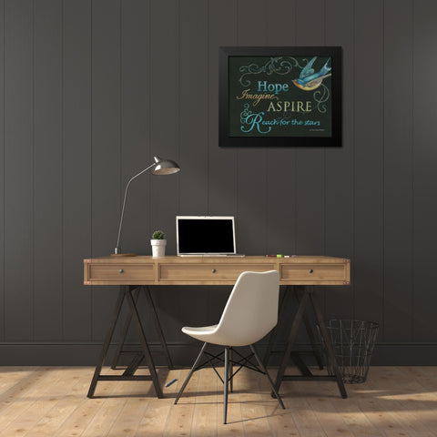 Hope and Bird Black Modern Wood Framed Art Print by Babbitt, Gwendolyn