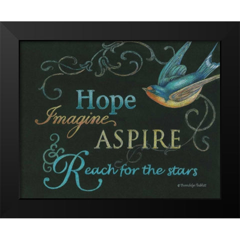 Hope and Bird Black Modern Wood Framed Art Print by Babbitt, Gwendolyn