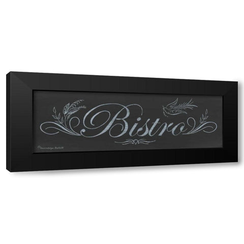 Bistro Chalkboard Black Modern Wood Framed Art Print with Double Matting by Babbitt, Gwendolyn