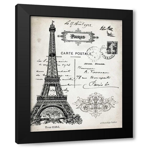 French Landmark I Black Modern Wood Framed Art Print with Double Matting by Babbitt, Gwendolyn