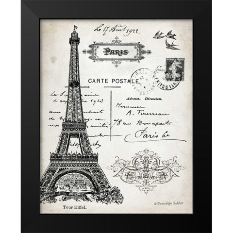 French Landmark I Black Modern Wood Framed Art Print by Babbitt, Gwendolyn