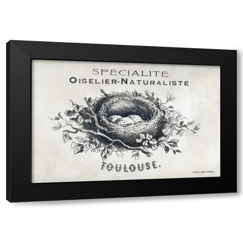 French Bird Nest II Black Modern Wood Framed Art Print with Double Matting by Babbitt, Gwendolyn