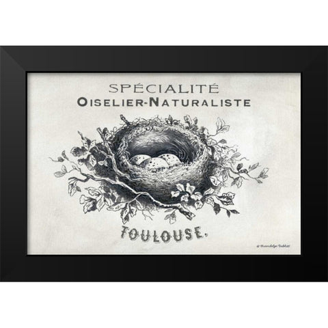 French Bird Nest II Black Modern Wood Framed Art Print by Babbitt, Gwendolyn