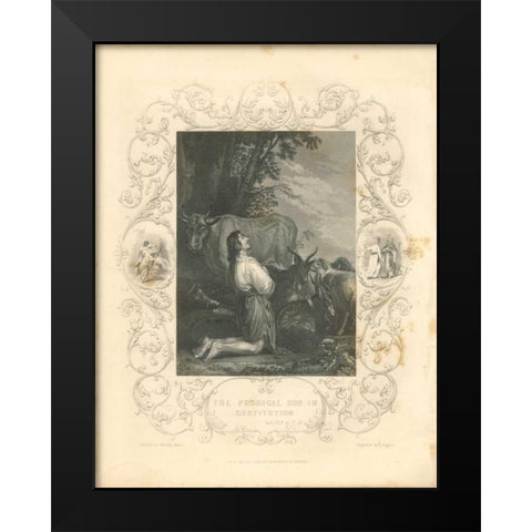 Faith Engraving III Black Modern Wood Framed Art Print by Babbitt, Gwendolyn