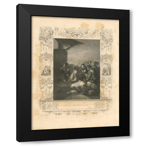 Faith Engraving IV Black Modern Wood Framed Art Print with Double Matting by Babbitt, Gwendolyn