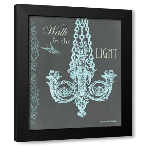 Chandelier Light I Black Modern Wood Framed Art Print by Babbitt, Gwendolyn