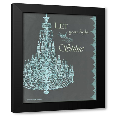 Chandelier Light II Black Modern Wood Framed Art Print by Babbitt, Gwendolyn